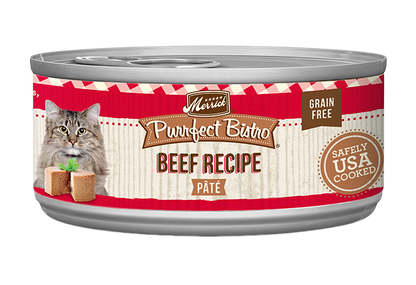 Merrick Purrfect Bistro Grain Free Adult Beef Pate Cat Food - Merrick Wet Cat Food - The Family Pet