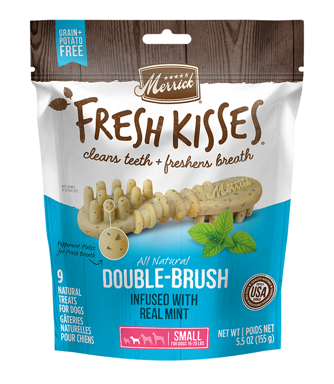Merrick Fresh Kisses Mint Dental Treats For Medium Dogs (10oz) (10Ct) - Merrick Dog Treats - The Family Pet