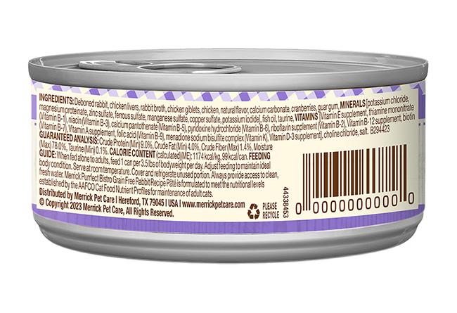 Merrick Purrfect Bistro Grain Free Adult Rabbit Pate Cat Food - Merrick Wet Cat Food - The Family Pet