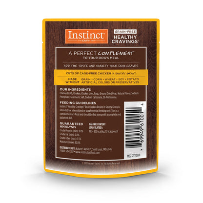 Wet Dog Food Chicken Pouch 3 Oz Instinct Healthy Cravings ✅