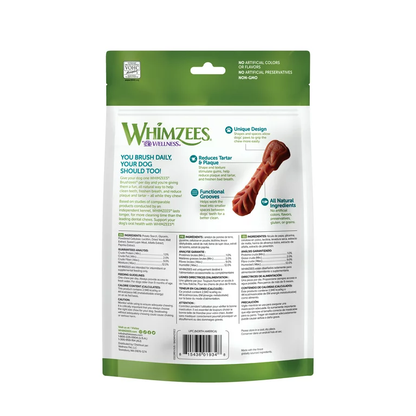 Valuebag Whimzees Brushzees Small Daily Dental Dog Treats 3.4" (12.7oz)