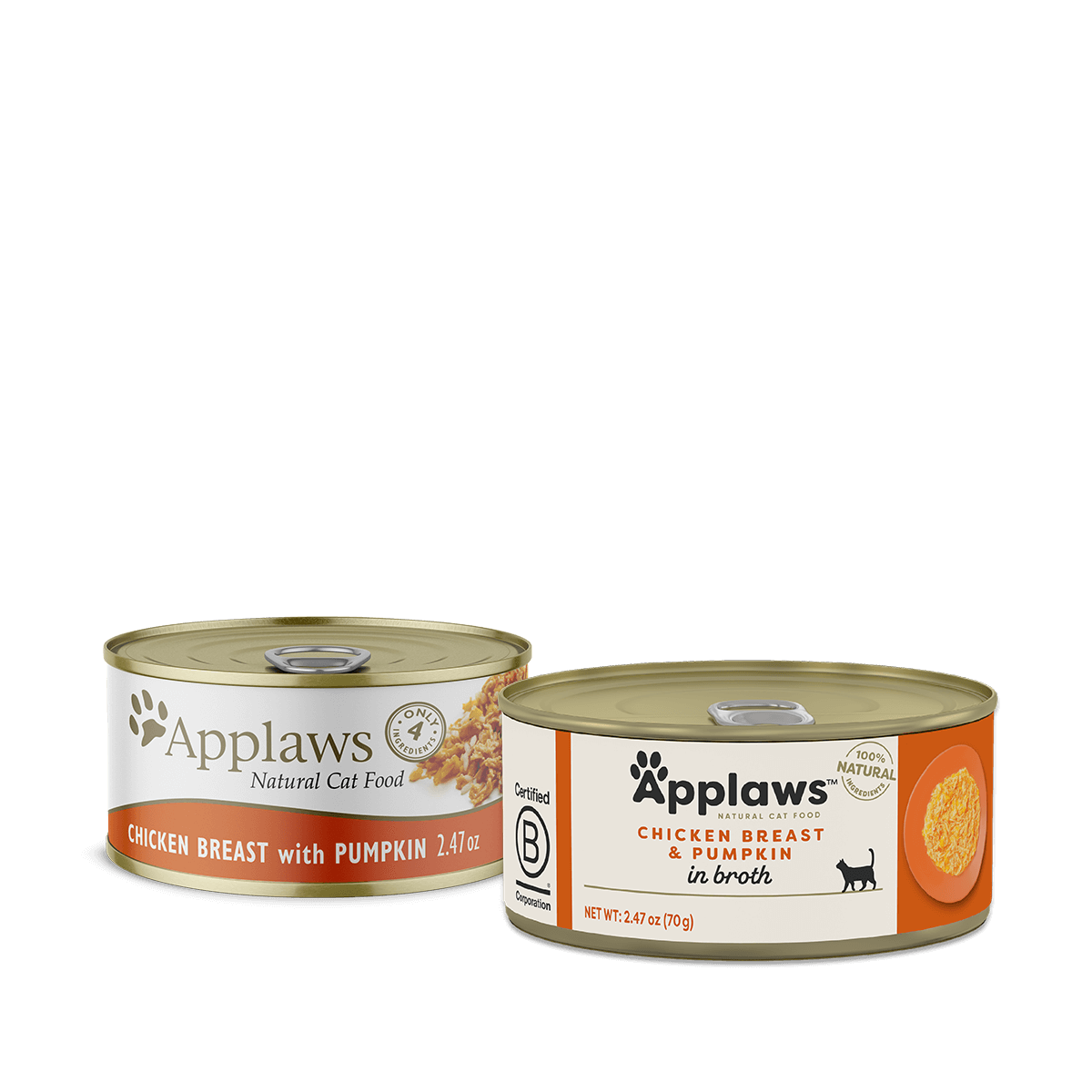 Wet Cat Food Chicken Breast Pumpkin Broth 2.47 Oz Applaws ✅
