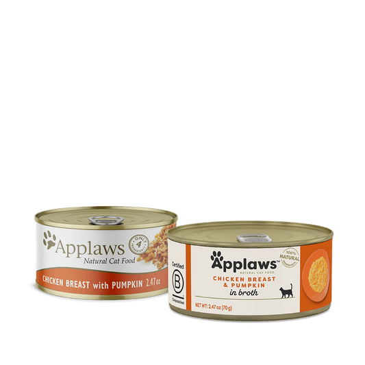 Wet Cat Food Chicken Breast Pumpkin Broth 2.47 Oz Applaws ✅
