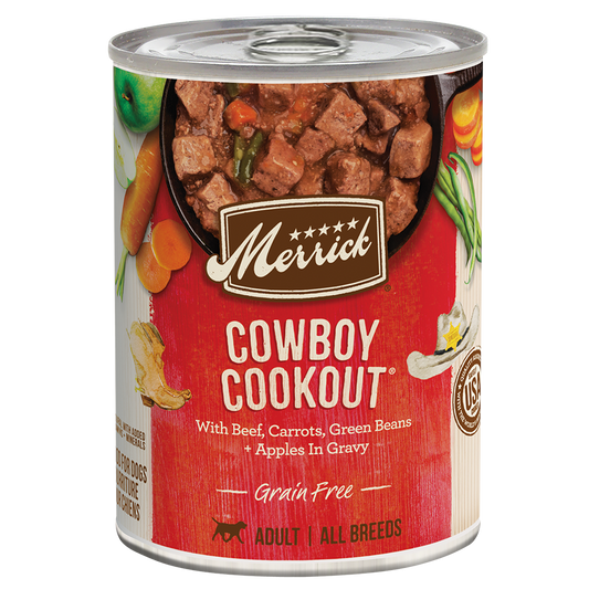 Merrick Grain Free Cowboy Cookout Wet Dog Food (12.7oz) - Wet Dog Food - The Family Pet