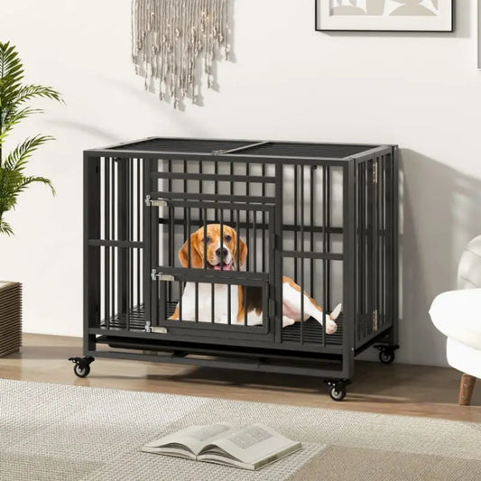 Purrfect Pet Kingdom Indestructible Dog Cage for Big Dogs Purrfect Pet Kingdom