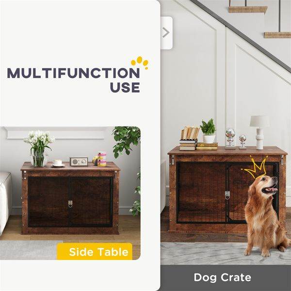 Purrfect Pet Kingdom Indoor Dog Crate with Lock Purrfect Pet Kingdom