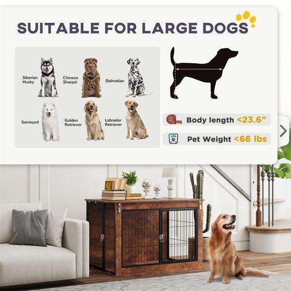 Purrfect Pet Kingdom Indoor Dog Crate with Lock Purrfect Pet Kingdom