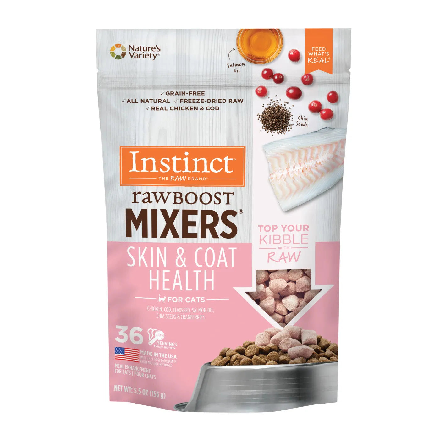 Instinct All Life Stages Raw Boost Freeze Dried Cat Treats by The Family Pet, 16.99, featuring a natural, healthy blend.