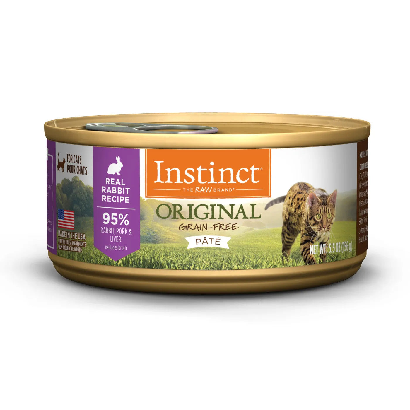Instinct Original Adult Rabbit Wet Cat Food by Purrfect Pet Kingdom, 3oz can, perfect for cats, featuring a natural rabbit...