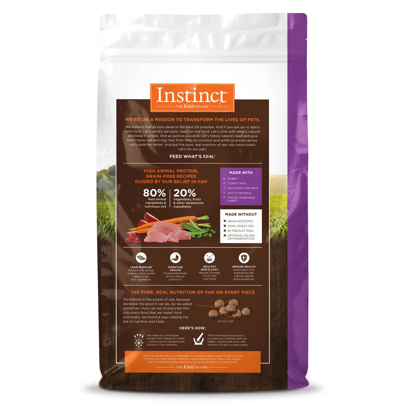 Instinct Original All Life Stages Rabbit Dry Cat Food (4.5lb) by Purrfect Pet Kingdom, in a vibrant package, perfect for c...