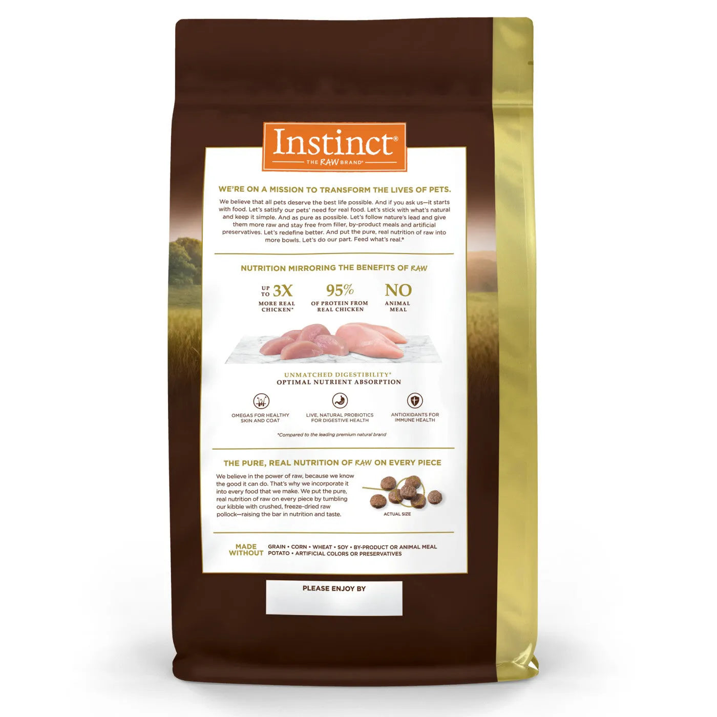 Instinct Ultimate Protein All Life Stages Chicken Dry Cat Food by Purrfect Pet Kingdom, 4lb bag, perfect for all cats.