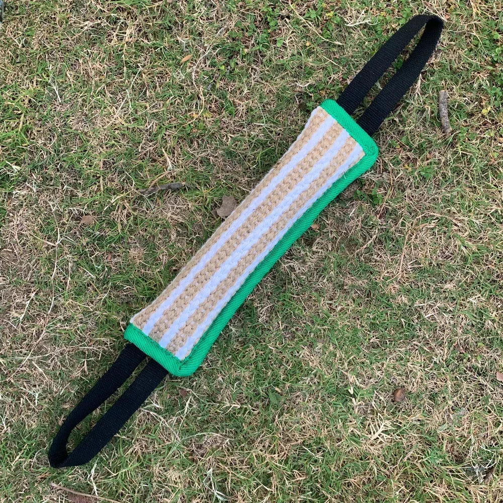 Interactive dog training pillow by Tail Chasers, designed for fun and engaging dog activities