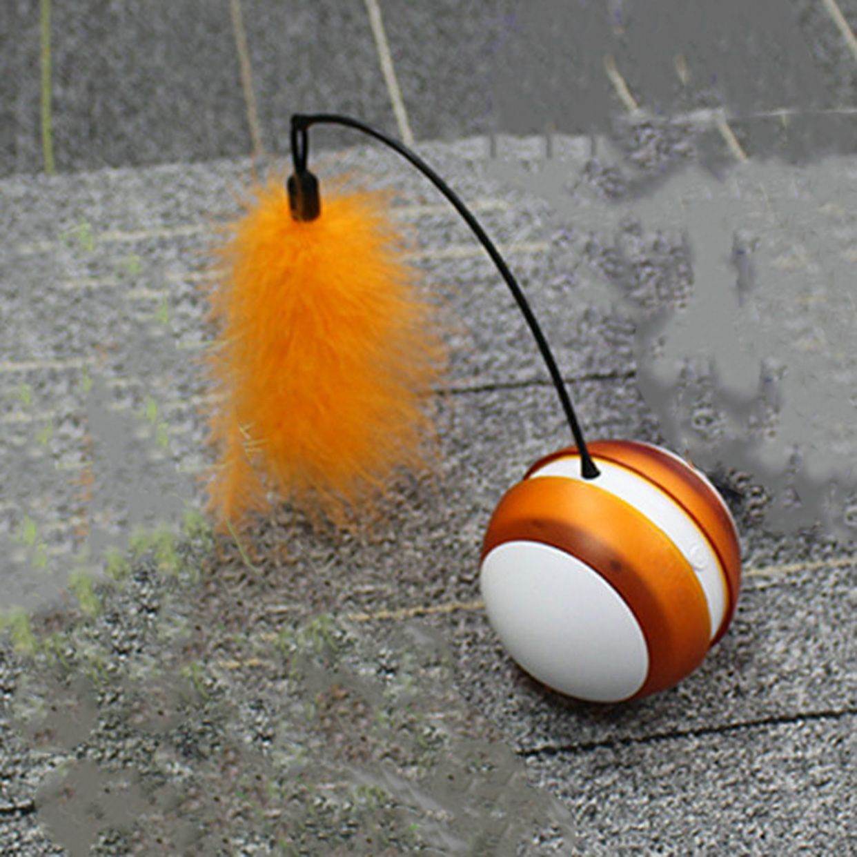 Purrfect Pet Kingdom Interactive LED Cat Toy with Feather orange Purrfect Pet Kingdom