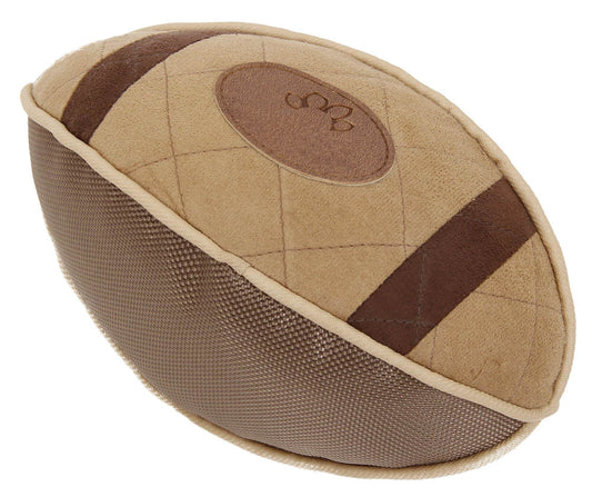 Purrfect Pet Kingdom Interactive Pet Football Toy Squeaker Khaki Purrfect Pet Kingdom