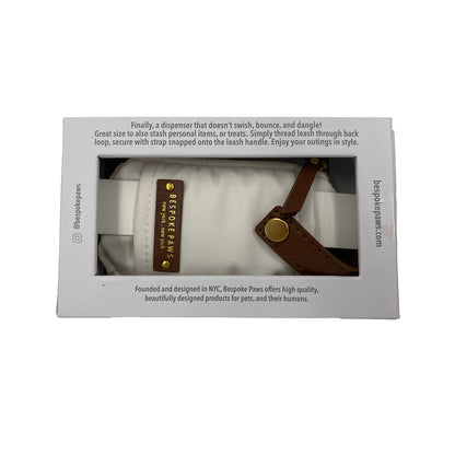 Premium Leather Dangle-Free Dog Waste Bag Dispenser Holder