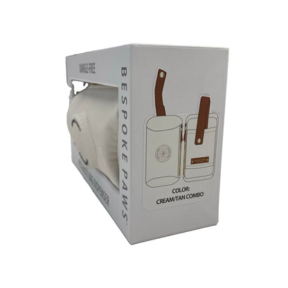 Premium Leather Dangle-Free Dog Waste Bag Dispenser Holder