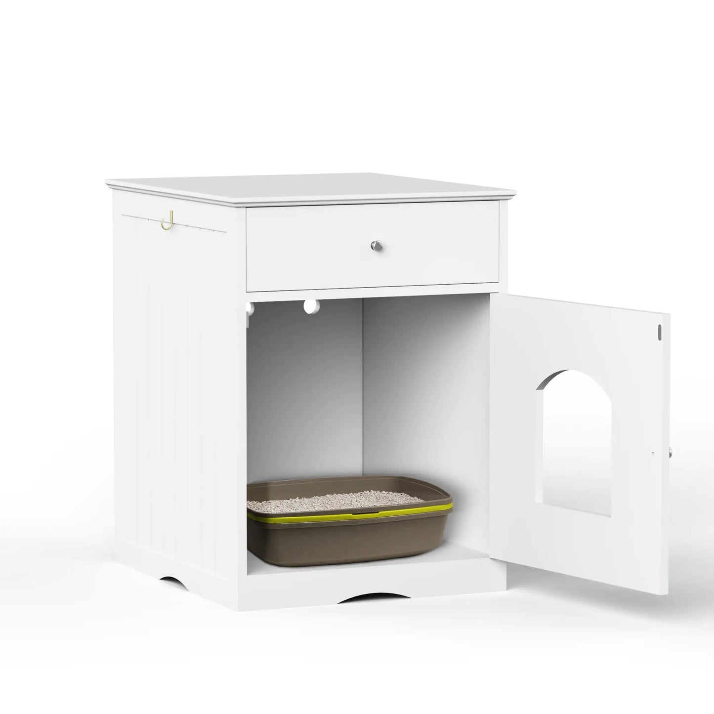 Royal Wooden Pet House Litter Box With Drawers 🏠👑