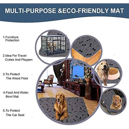 Purrfect Pet Kingdom washable pee pads for cats and dogs multi-purpose eco-friendly mat with bone pattern protecting furniture and floors