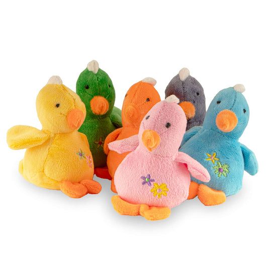 4 Baby Duck Plush Squeaker Dog Toys Interactive Dog