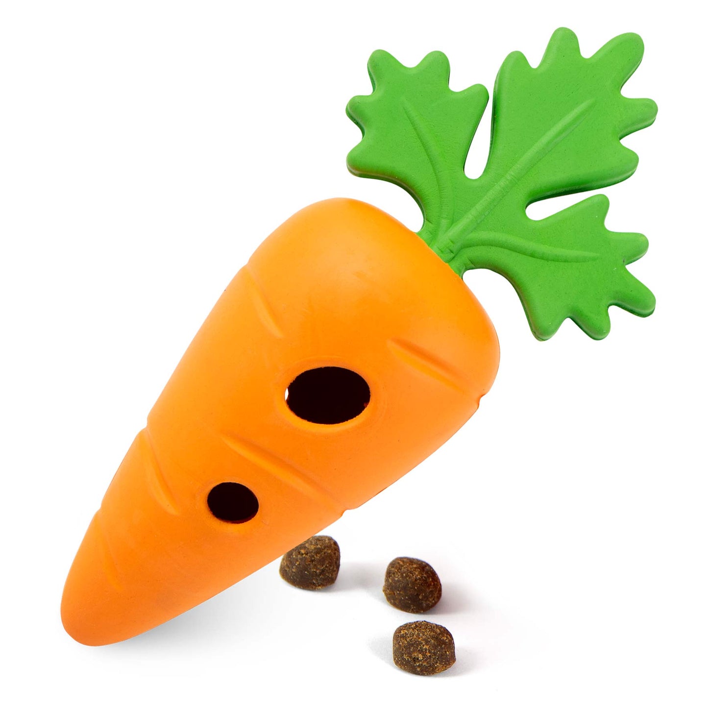 Jeffers Baby Carrot Natural Rubber Treat Dispensing Dog Dental