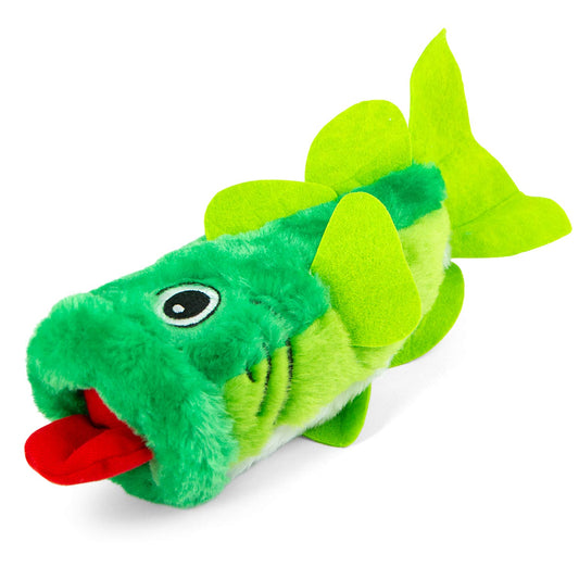 Jeffers Big Mouth Bass Plush Squeaker toy | Purrfect Pet