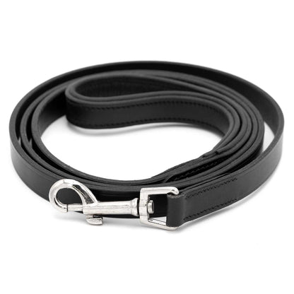 Jeffers Black Padded Leather Pet Leash