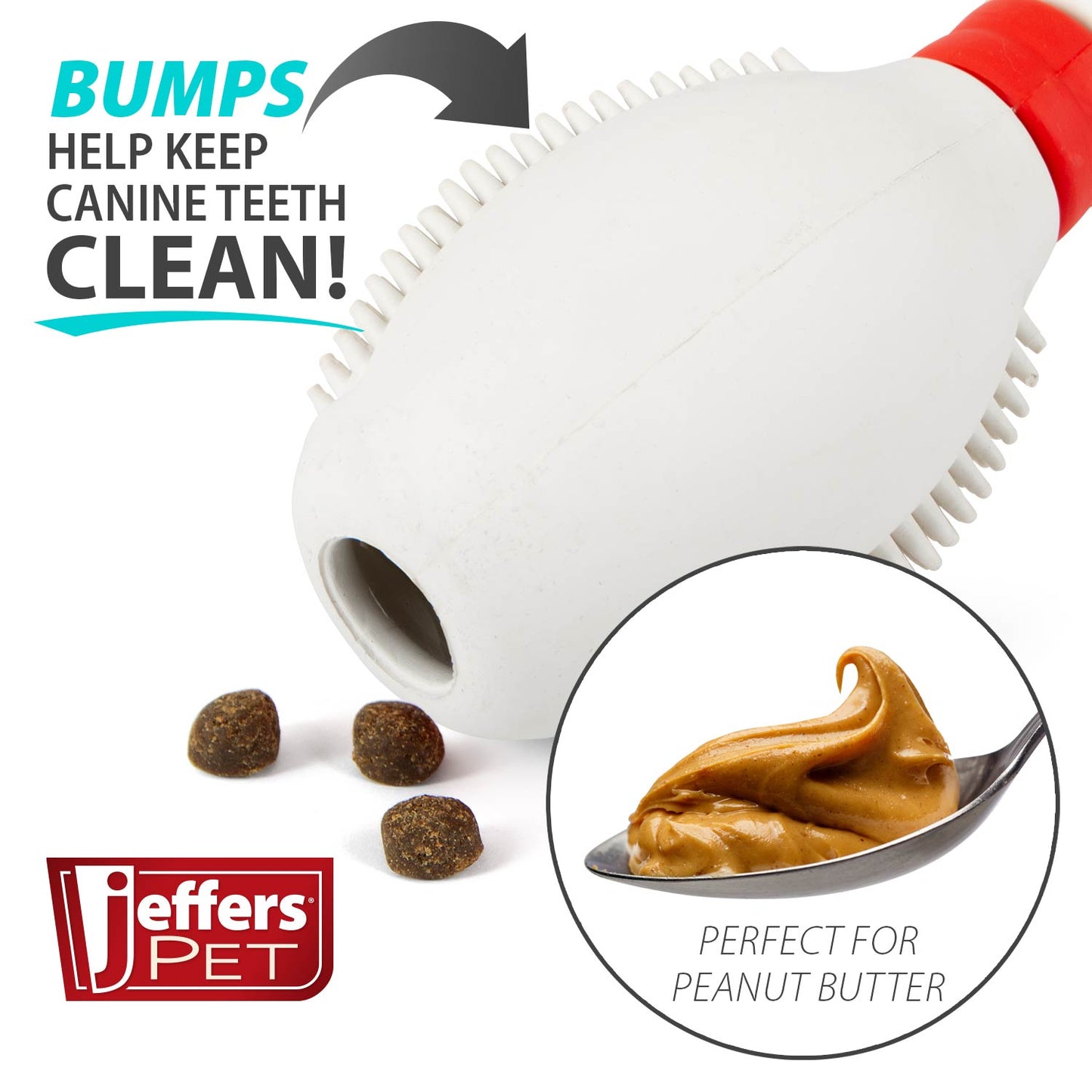 Jeffers Bowling Pin Natural Rubber Treat Dispensing Dental C