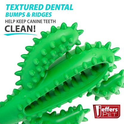 Jeffers Cactus Natural Rubber Dental Chew Toy for Dogs for H