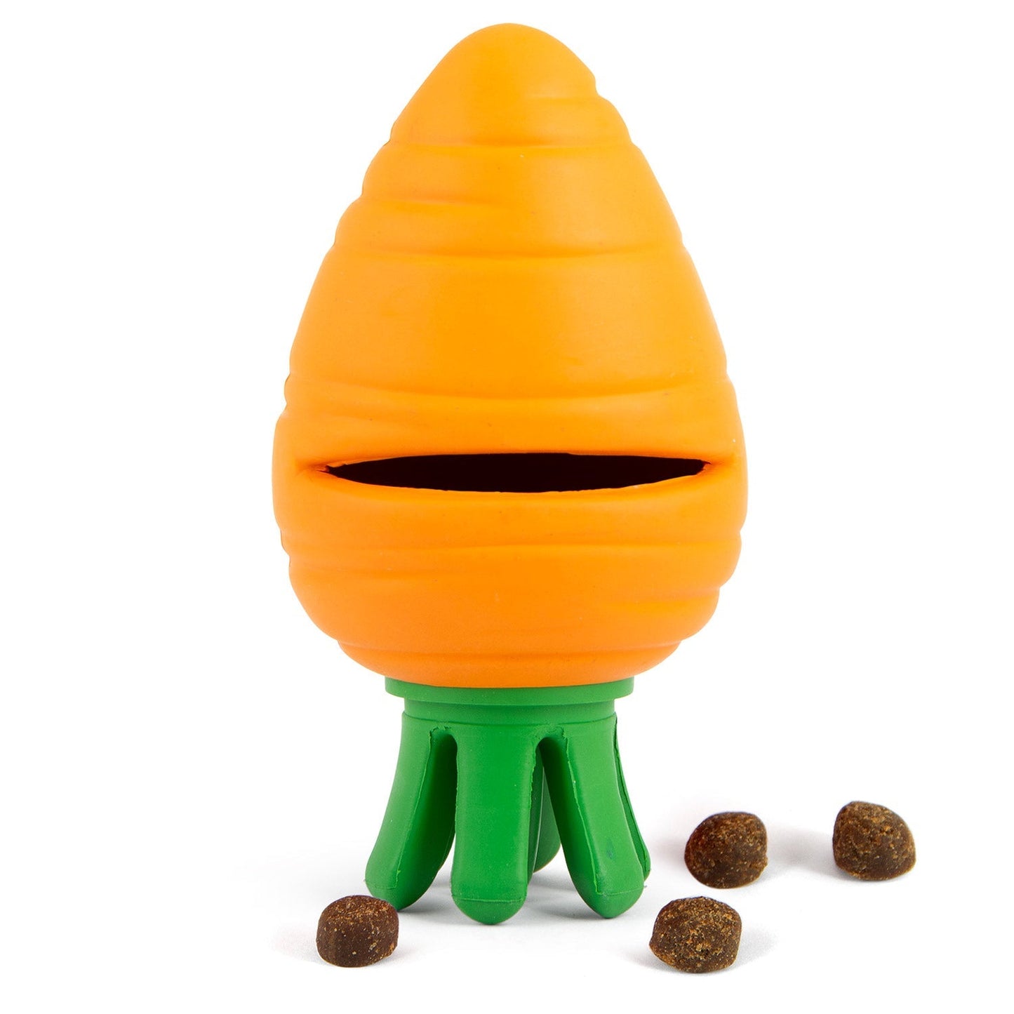 Jeffers Carrot Natural Rubber Treat Dispensing Dental Dog Ch