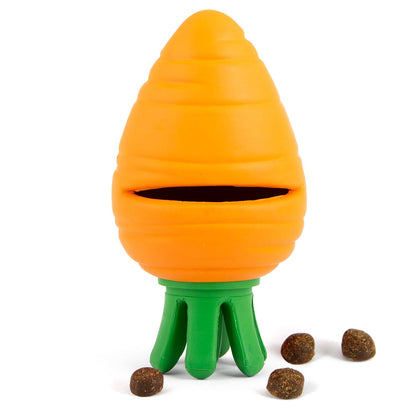 Jeffers Carrot Natural Rubber Treat Dispensing Dental Dog Ch