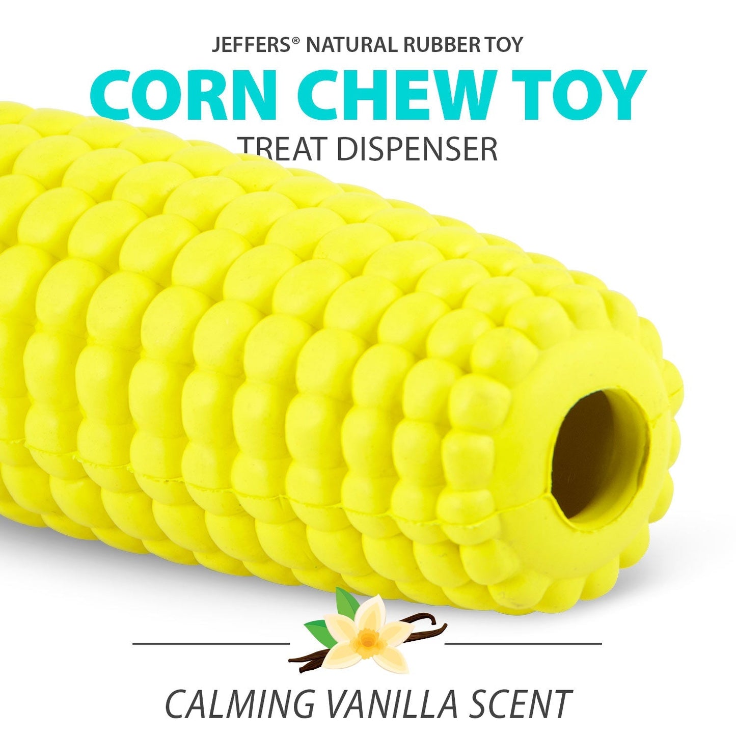Jeffers Corn Cob Natural Rubber Stuffable Treat Dispenser Do