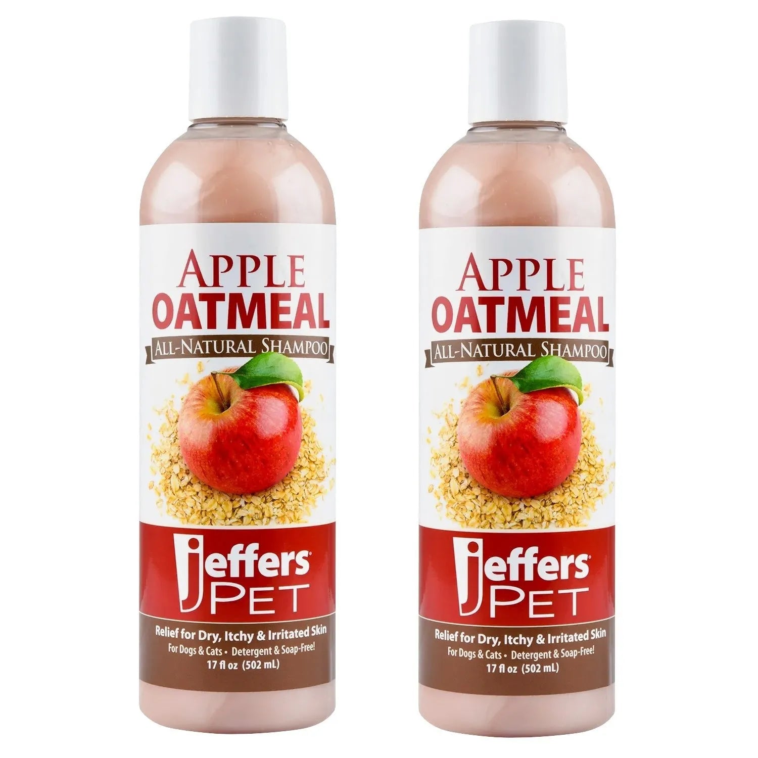Jeffers - Dog Shampoo - Apple Oatmeal Hypoallergenic Dry Skin Relief - Pet Grooming