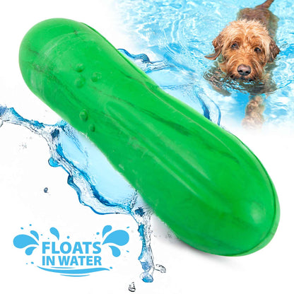 Purrfect Pet Kingdom Jeffers Floating Natural Rubber Dog Chew Toy with Vanilla Sc (Cucumber, Medium, 1) - Premium Dog Toys