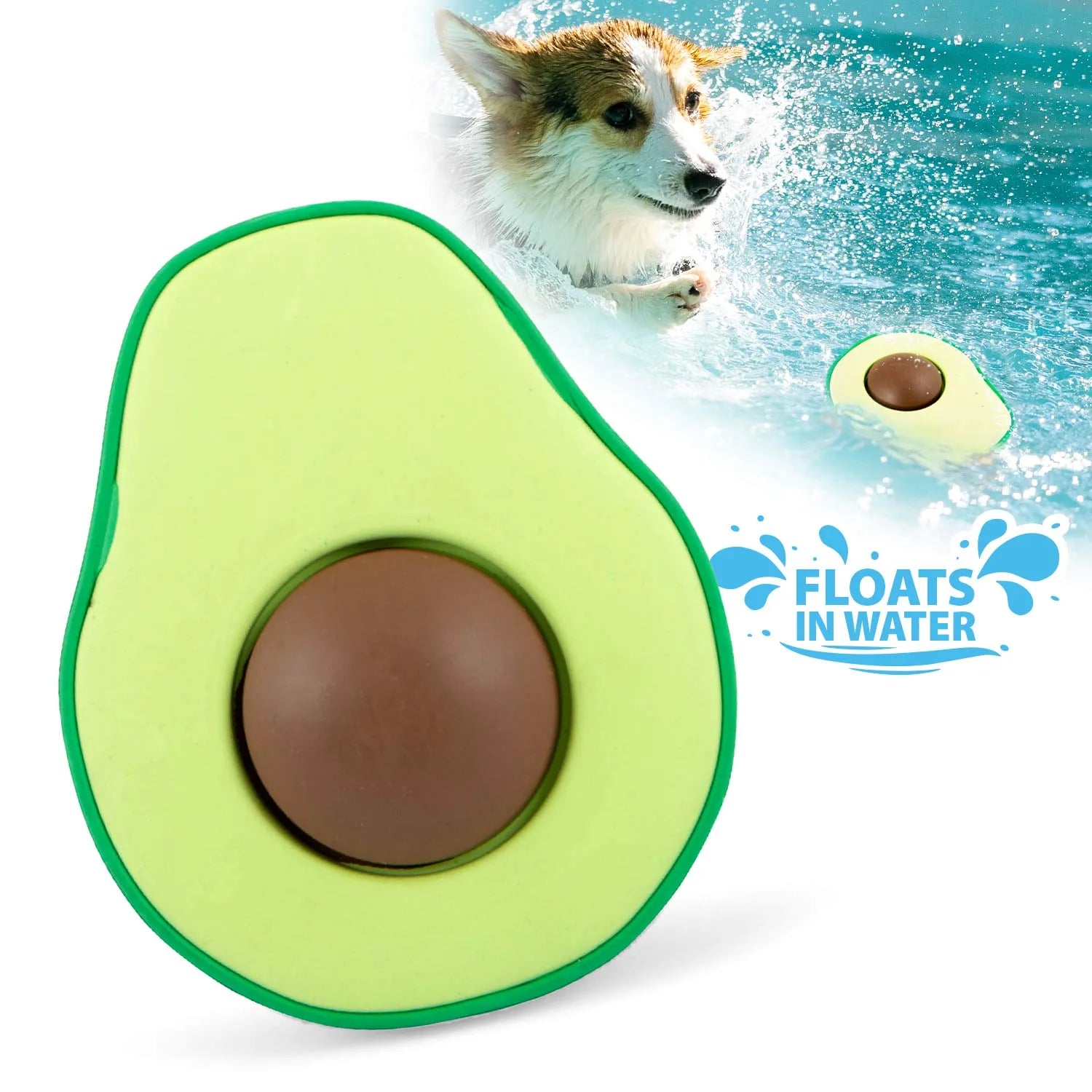 Jeffers - Jeffers Floating Natural Rubber Dog Chew Toy with Vanilla Scent for Dental Health and Water Play - Dog Toys