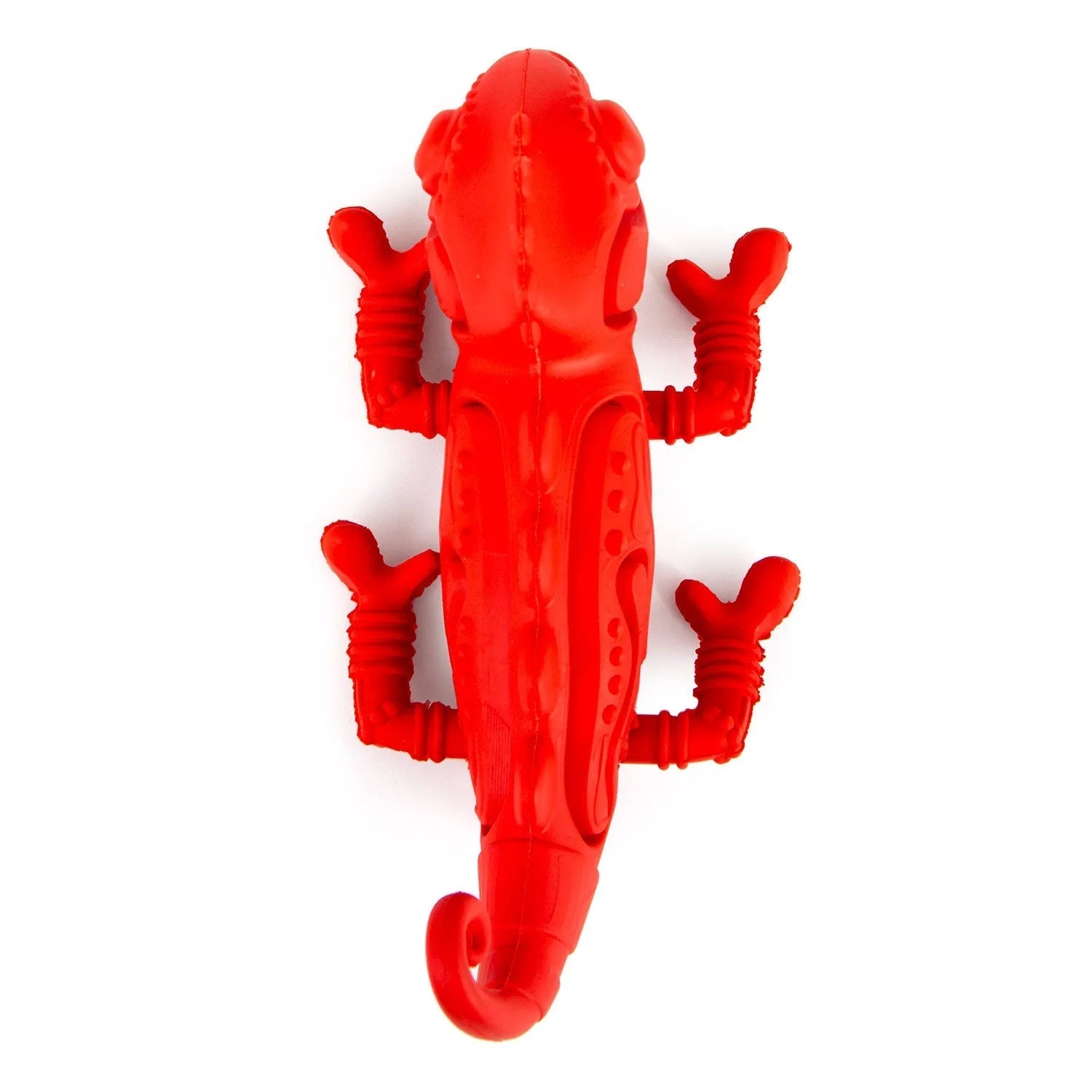 Jeffers - Jeffers Red Chameleon Natural Eco-Friendly Rubber Dental Dog Chew Toy for Medium Chewers - Dog Supplies > Dog Toys