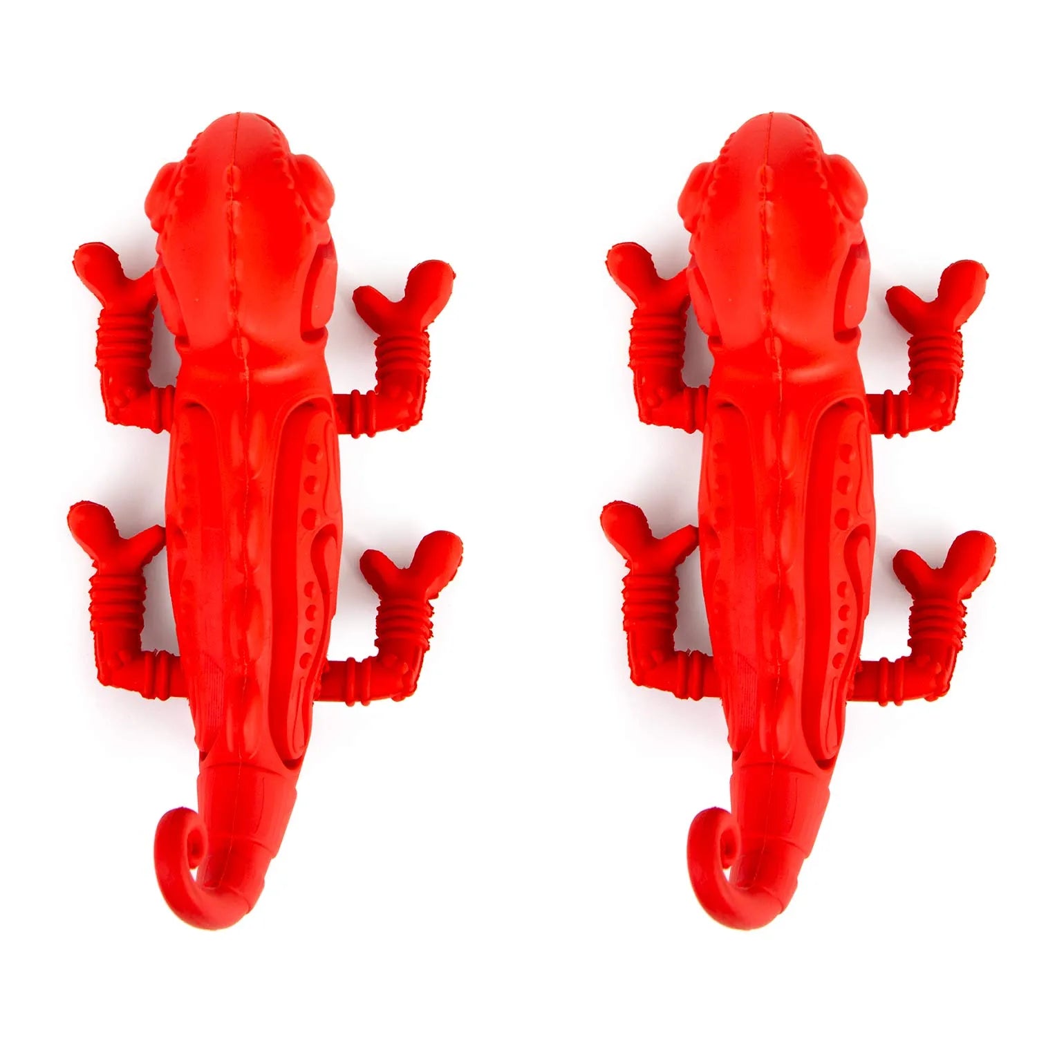 Jeffers - Jeffers Red Chameleon Natural Eco-Friendly Rubber Dental Dog Chew Toy for Medium Chewers - Dog Toys