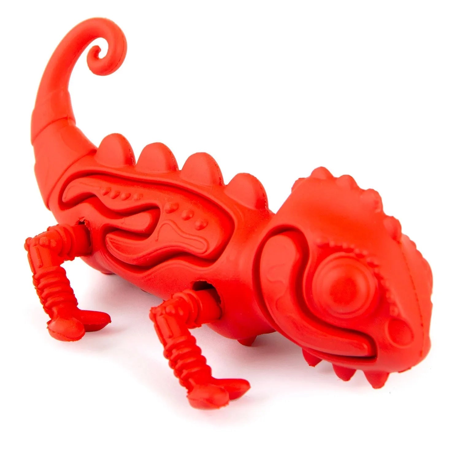 Jeffers - Jeffers Red Chameleon Natural Eco-Friendly Rubber Dental Dog Chew Toy for Medium Chewers - Dog Supplies > Dog Toys