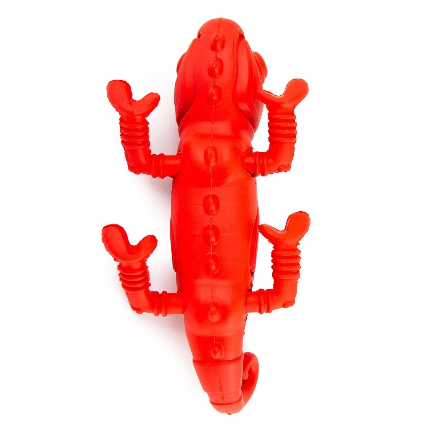 Jeffers - Jeffers Red Chameleon Natural Eco-Friendly Rubber Dental Dog Chew Toy for Medium Chewers - Dog Toys