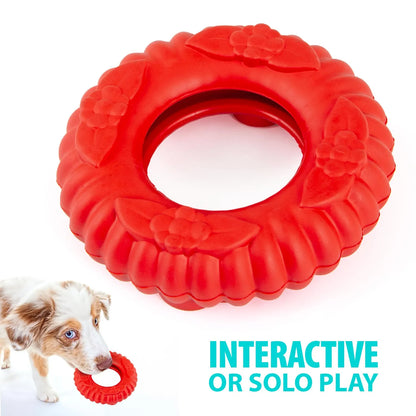 Jeffers - Jeffers Red Virgo Natural Rubber Dog Dental Tugger Toy - Dog Supplies > Dog Toys