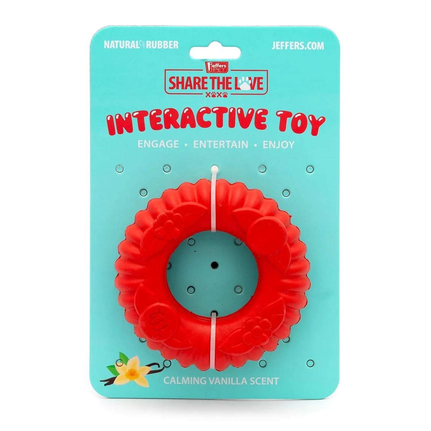 Jeffers - Jeffers Red Virgo Natural Rubber Dog Dental Tugger Toy - Dog Supplies > Dog Toys