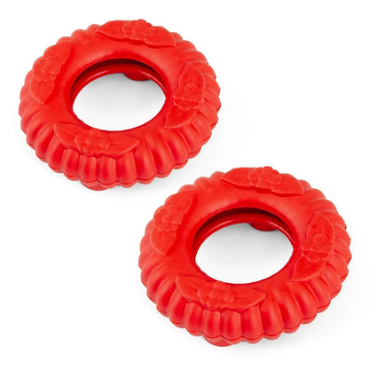 Jeffers - Jeffers Red Virgo Natural Rubber Dog Dental Tugger Toy - Dog Supplies > Dog Toys