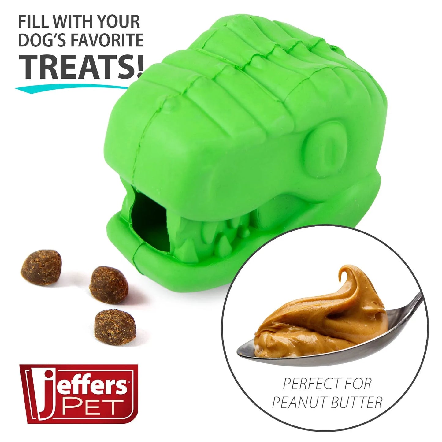 Jeffers - Jeffers T-Rex Vanilla Scented Dental Dog Toy Medium Chew - Dog Supplies > Dog Toys