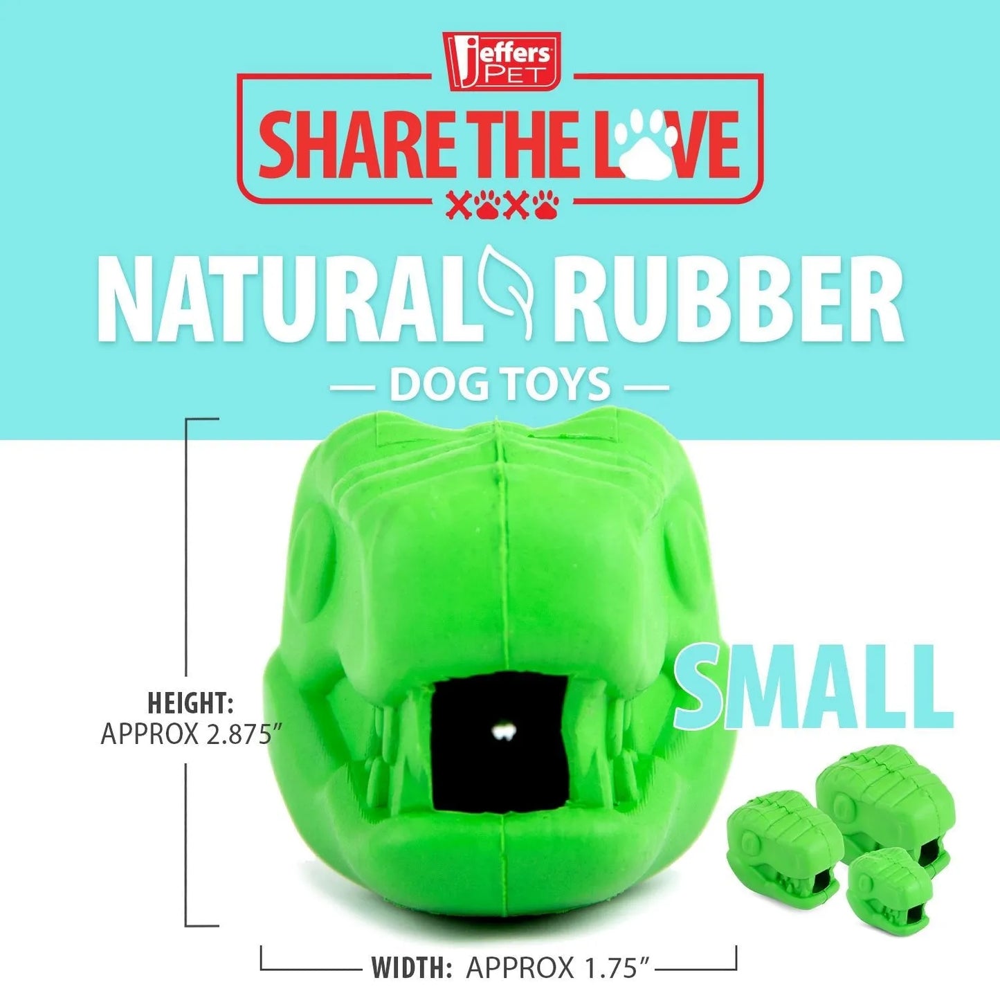 Jeffers - Jeffers T-Rex Vanilla Scented Dental Dog Toy Medium Chew - Dog Supplies > Dog Toys