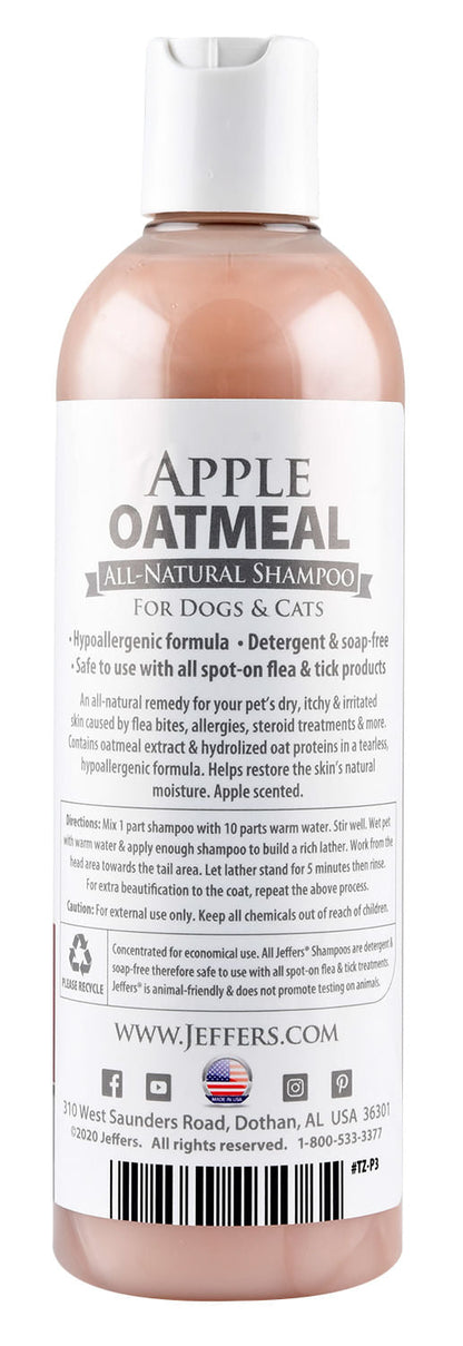 Purrfect Pet Kingdom Jeffers Pet Apple Oatmeal All-Natural Hypoallergenic Dry Ski (1 gallon, 1) - Premium Pet Grooming