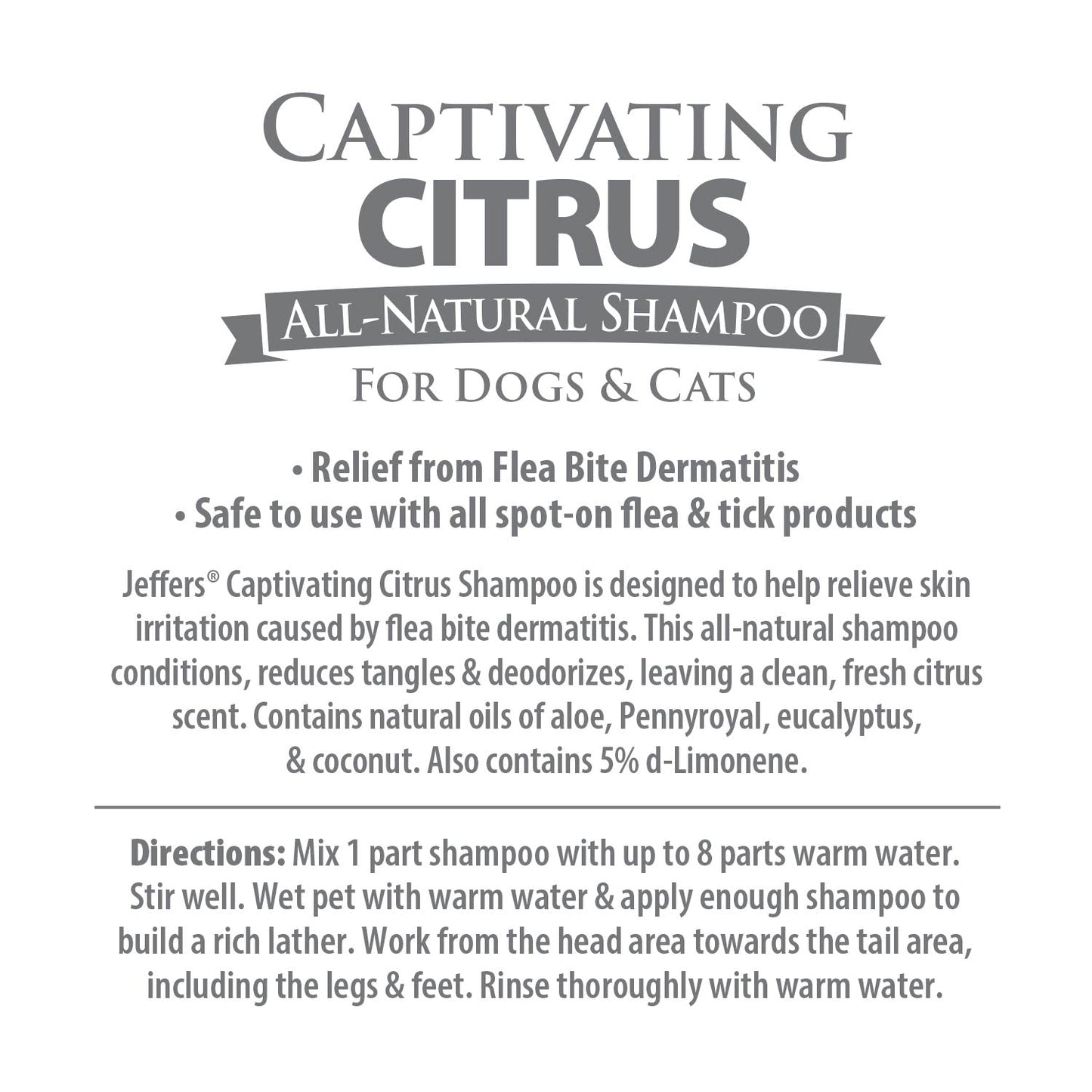 Jeffers Pet Captivating Citrus All-Natural Flea Bite Relief