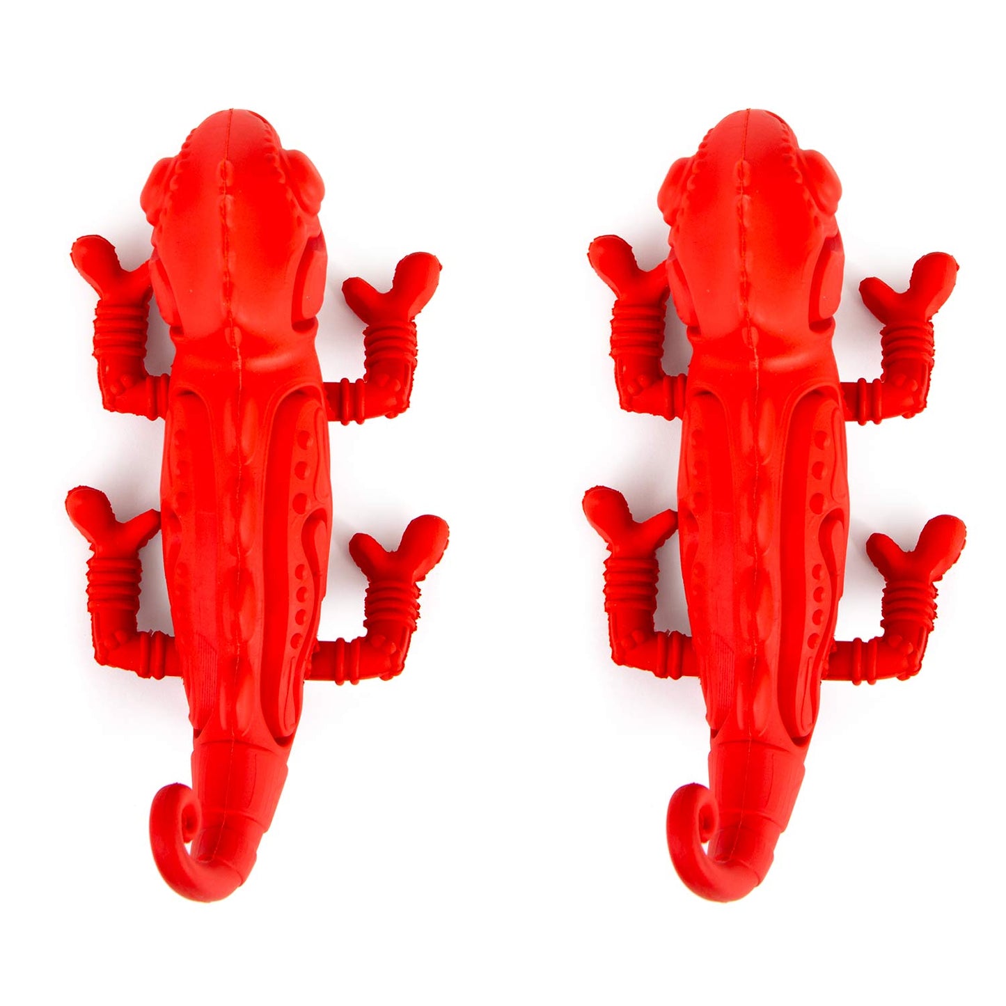 Jeffers Red Chameleon Natural Eco-Friendly Rubber Dental Dog