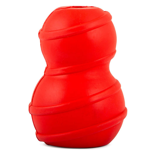 Purrfect Pet Kingdom Jeffers Red Classic Stuffable Fetch & Chew Natural Rubber Tr (Red, Medium, 2) - Premium Dog Supplies > Dog Toys