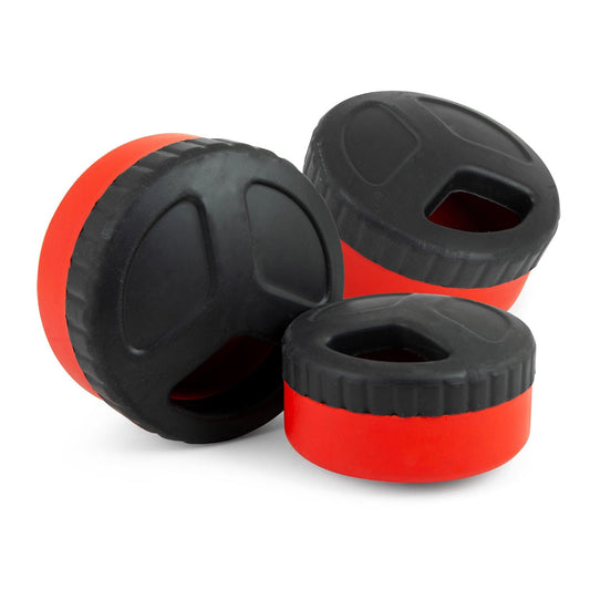 Jeffers Red Hockey Puck Natural Rubber Treat Dispensing Dental