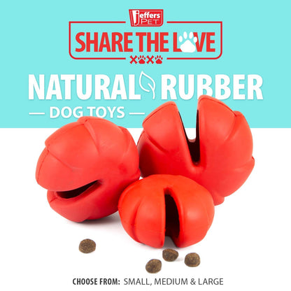 Jeffers Red Millipede Durable Rubber Treat Dental Dog Toy