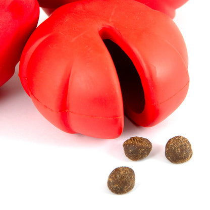 Jeffers Red Millipede Durable Rubber Treat Dental Dog Toy